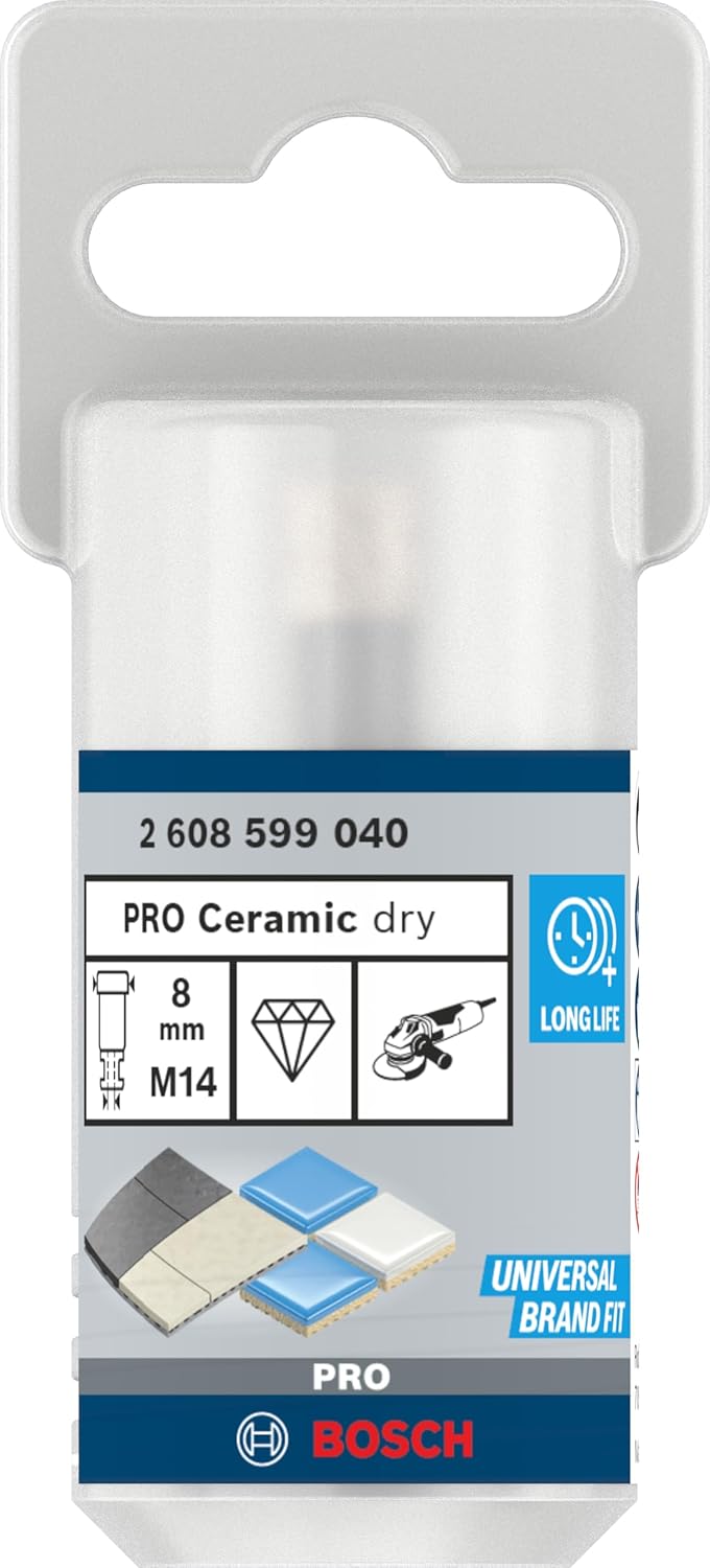 Bosch 1x Diamanttrockenbohrer Dry Speed Best for Ceramic (für Trockenbohren von Hartkeramik, Ø 8 x 3