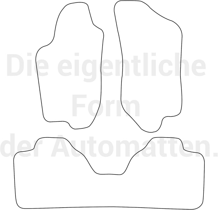 moto-MOLTICO Fussmatten Auto Velours Autoteppiche Schwarz Automatten Set 3-teilig passend für Alfa R