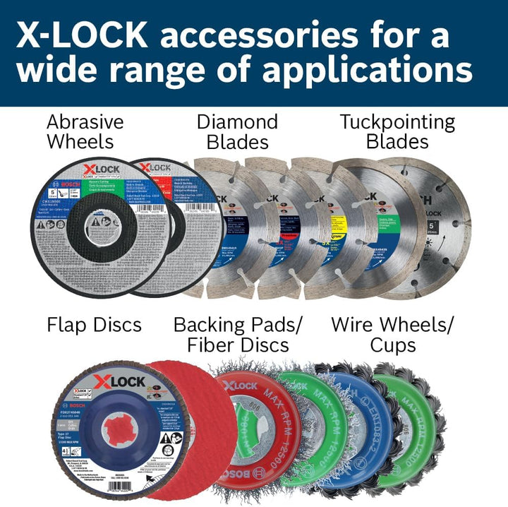 Bosch WBX418 10,4 cm Raddurchmesser X-LOCK Dorn gehärteter Stahl gepresst Draht Rad 4-1/2 In. Karbon