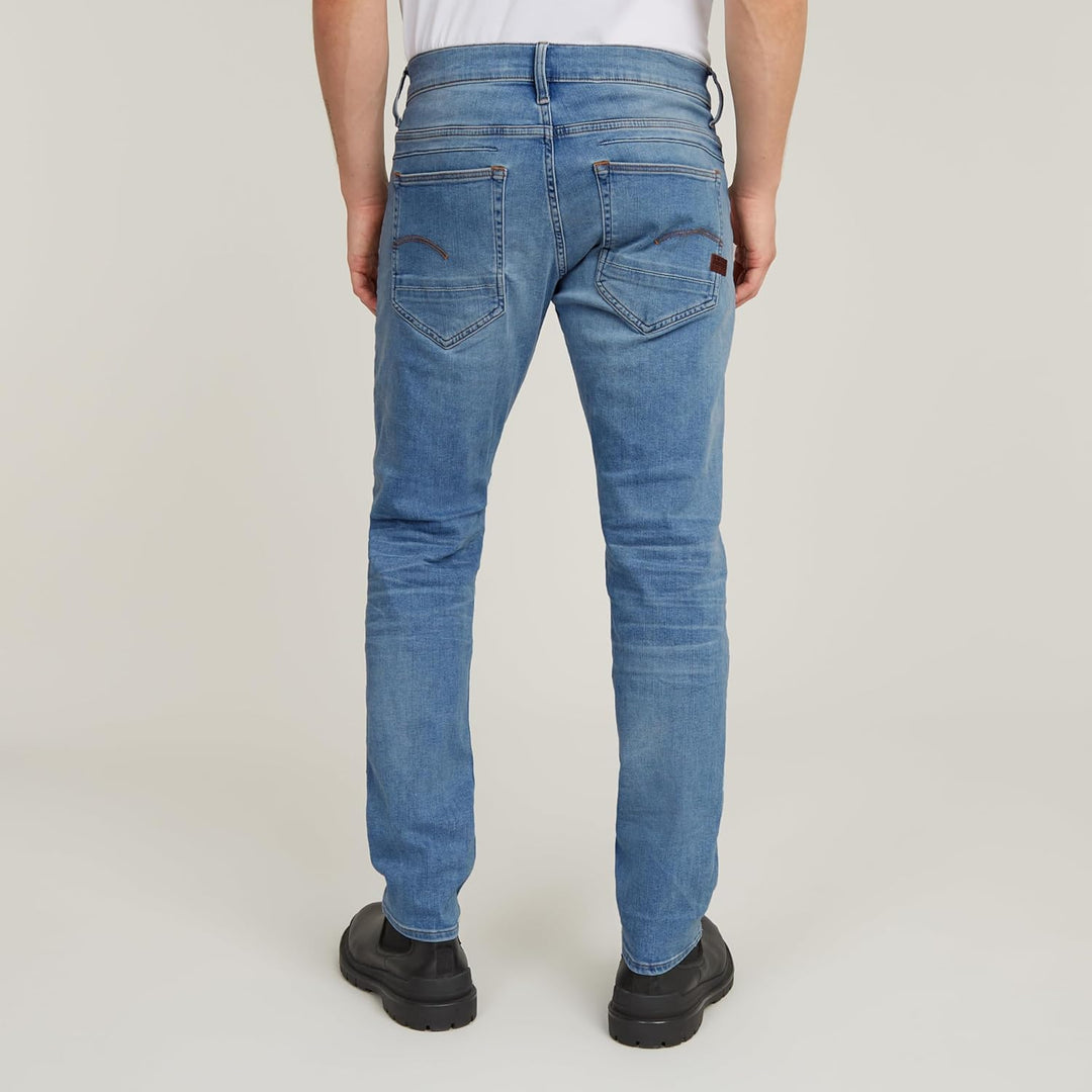 G-STAR Herren D-Staq 3D Slim Jeans 26W / 30L Blau (Lt Indigo Aged D06761-8968-8436), 26W / 30L Blau