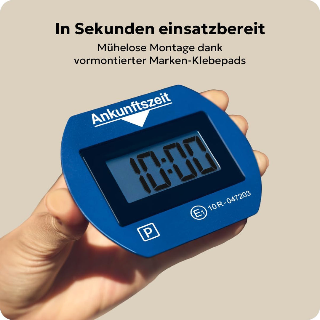 2X Park Lite elektronische Parkscheibe Digitale Parkuhr schwarz mit offizieller Zulassung vom KBA -