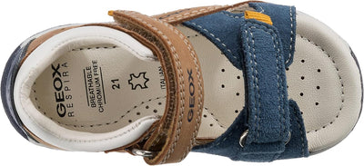 Geox Baby-Jungen B Sandal Tapuz Boy A Erste Schritte 18 EU Caramel Navy, 18 EU Caramel Navy