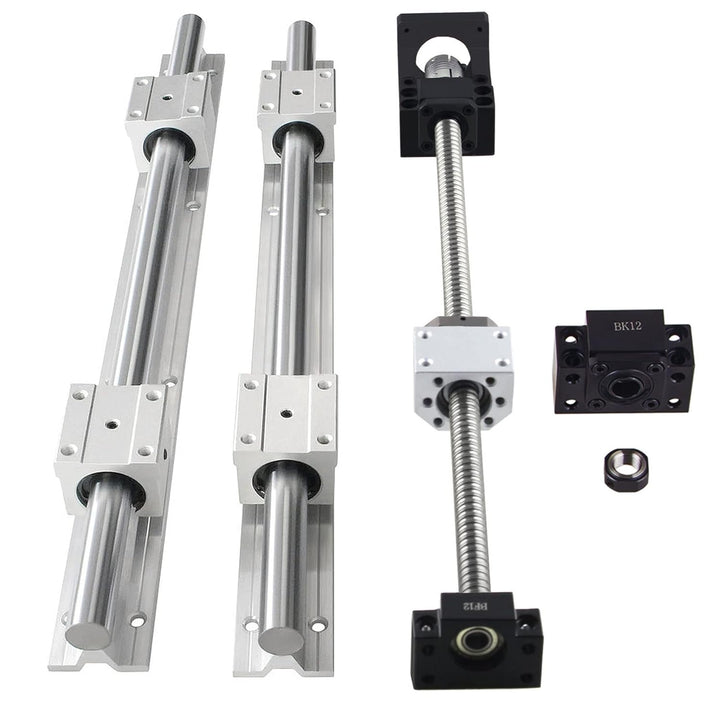 CNCYEAH Linearführung SBR16 500mm Linearschiene mit 4PCS Gleitblock + SFU1605 500mm Kugelumlaufspind