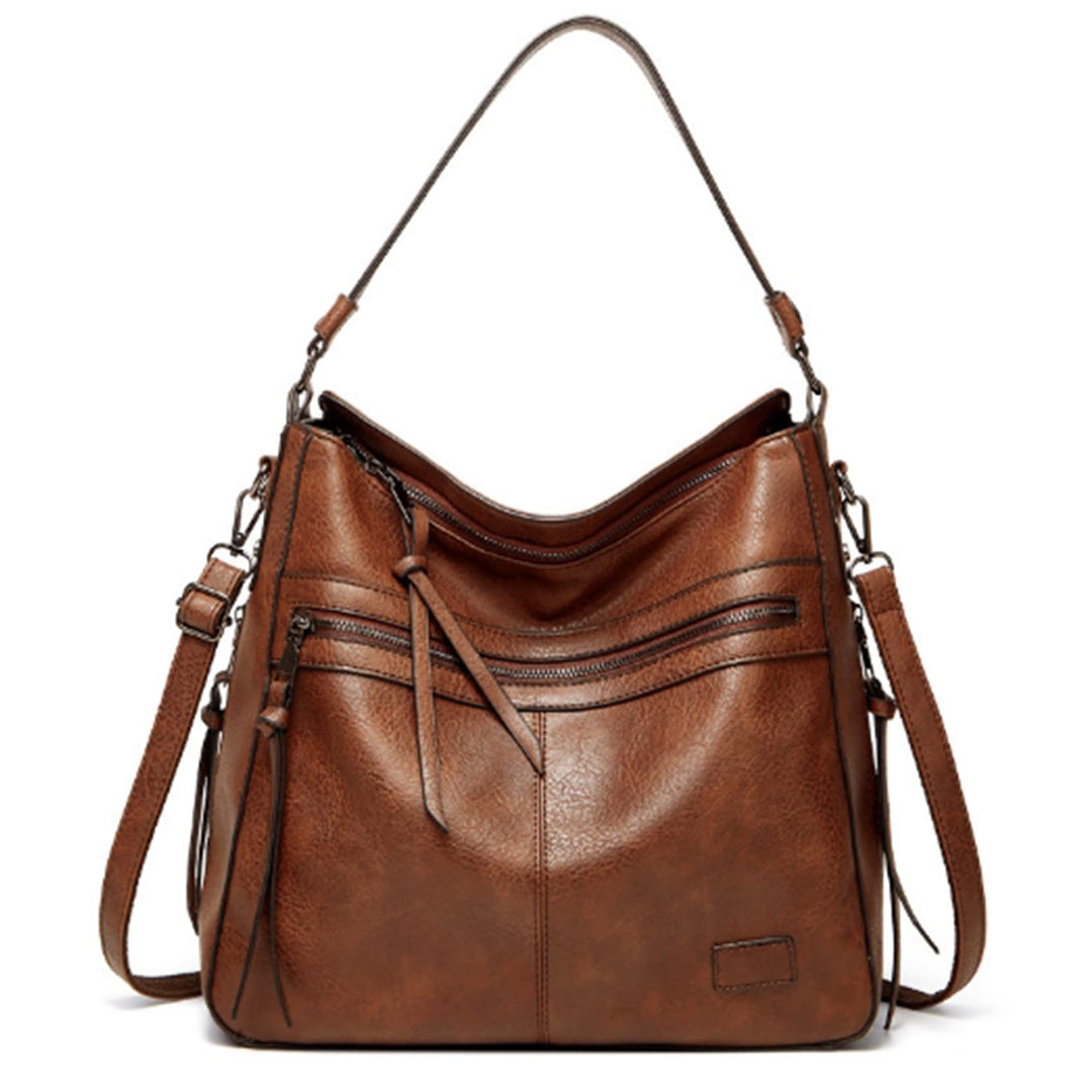 Sacmill Damen Handtasche PU Leder Umhängetasche Shopper Top-Griff Tragetaschen Elegant Schultertasch