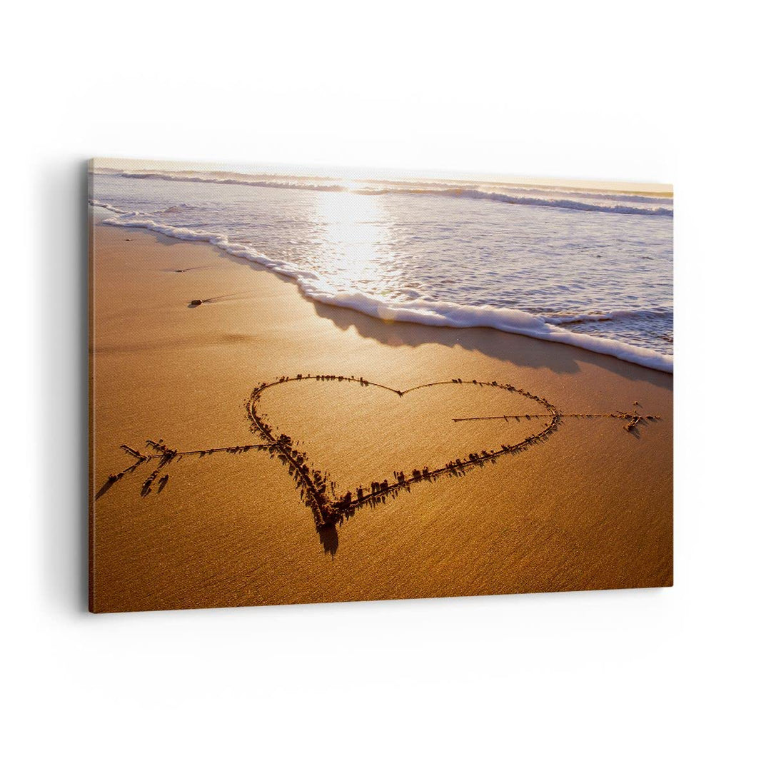 Bilder auf Leinwand 100x70cm Leinwandbild Sommer Meer Sand Strand Gross Wanddeko Bild Schlafzimmer K