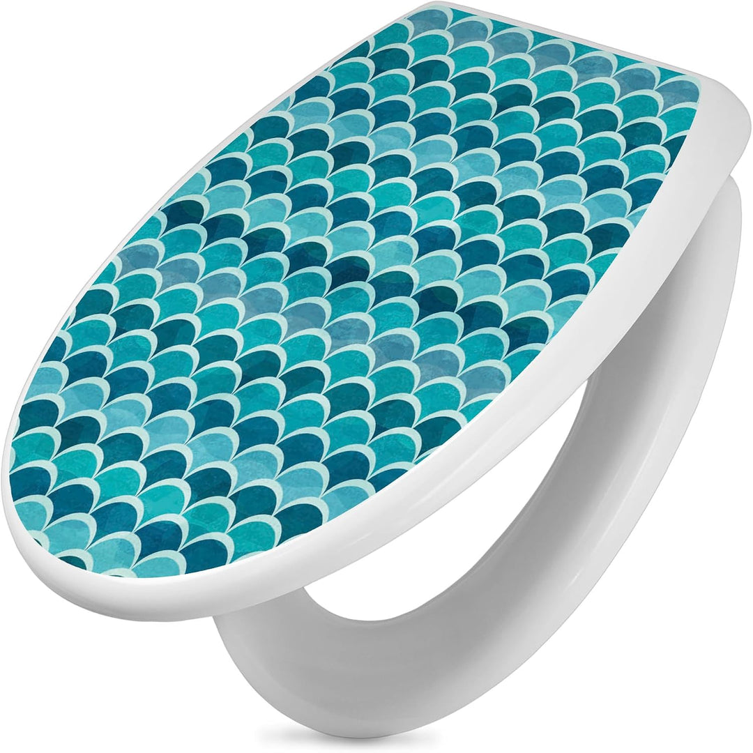 banjado Toilettendeckel mit Absenkautomatik 44,5x37cm - Soft Close Toilettensitz - WC Sitz mit Absen