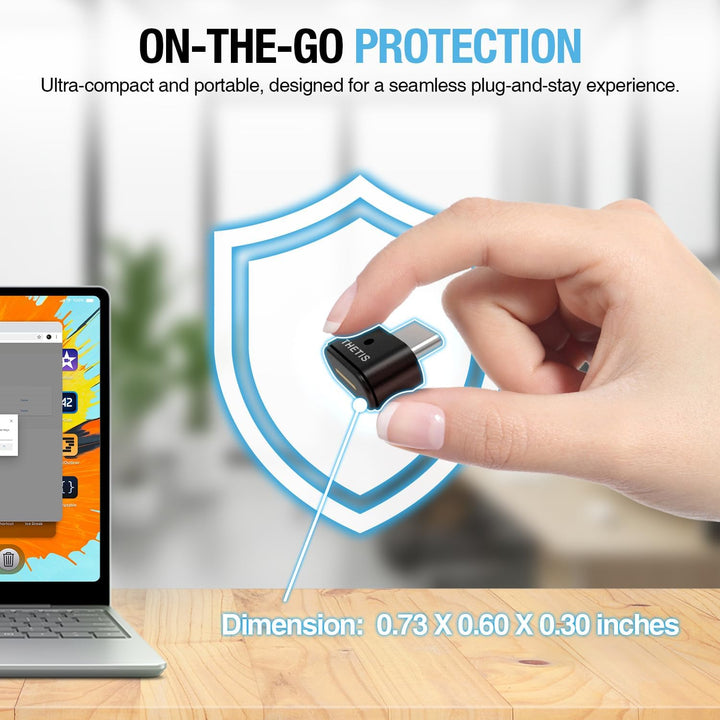 Thetis Nano-C FIDO2 Sicherheitsschlüssel, Hardware-Passkey-Gerät mit USB Typ C, TOTP/HOTP, FIDO2.0 Z