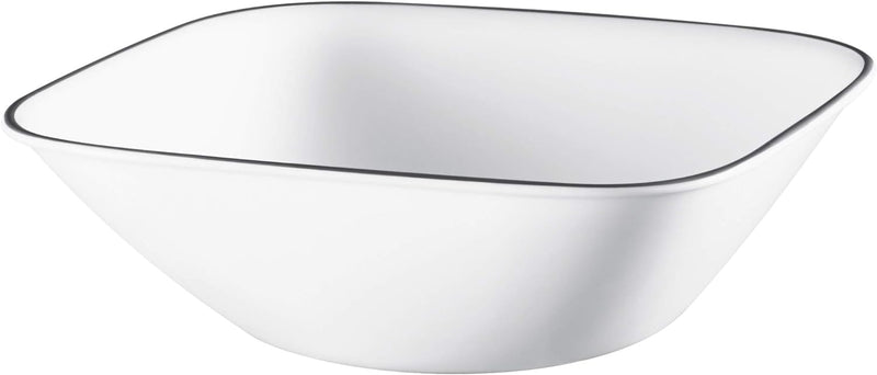 Corelle 18-piece Dinner Set, Timber Shadows, Black and White for 6, Chip Resistant Dinnerware, inclu