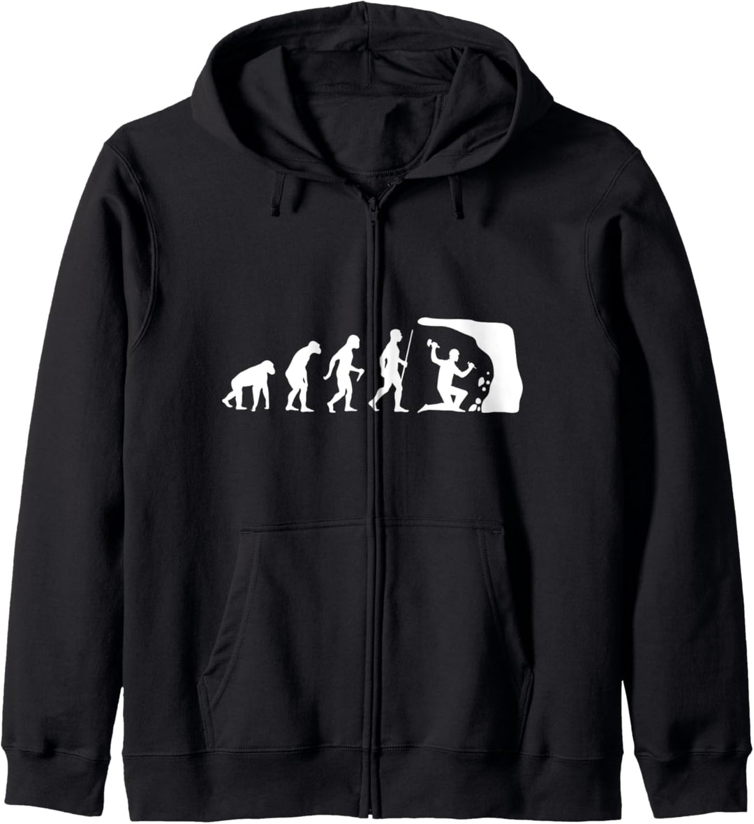 Evolution Geologe Geologie Geologist Mienenarbeiter Kapuzenjacke
