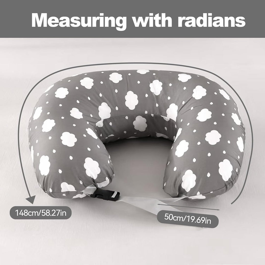 Stillkissen, Stillkissen Stützkissen für Mutter und Baby, Pregnancy Pillow mit 100% Baumwollbezug, V