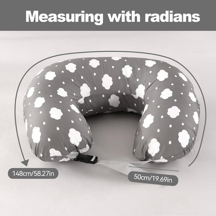 Stillkissen, Stillkissen Stützkissen für Mutter und Baby, Pregnancy Pillow mit 100% Baumwollbezug, V