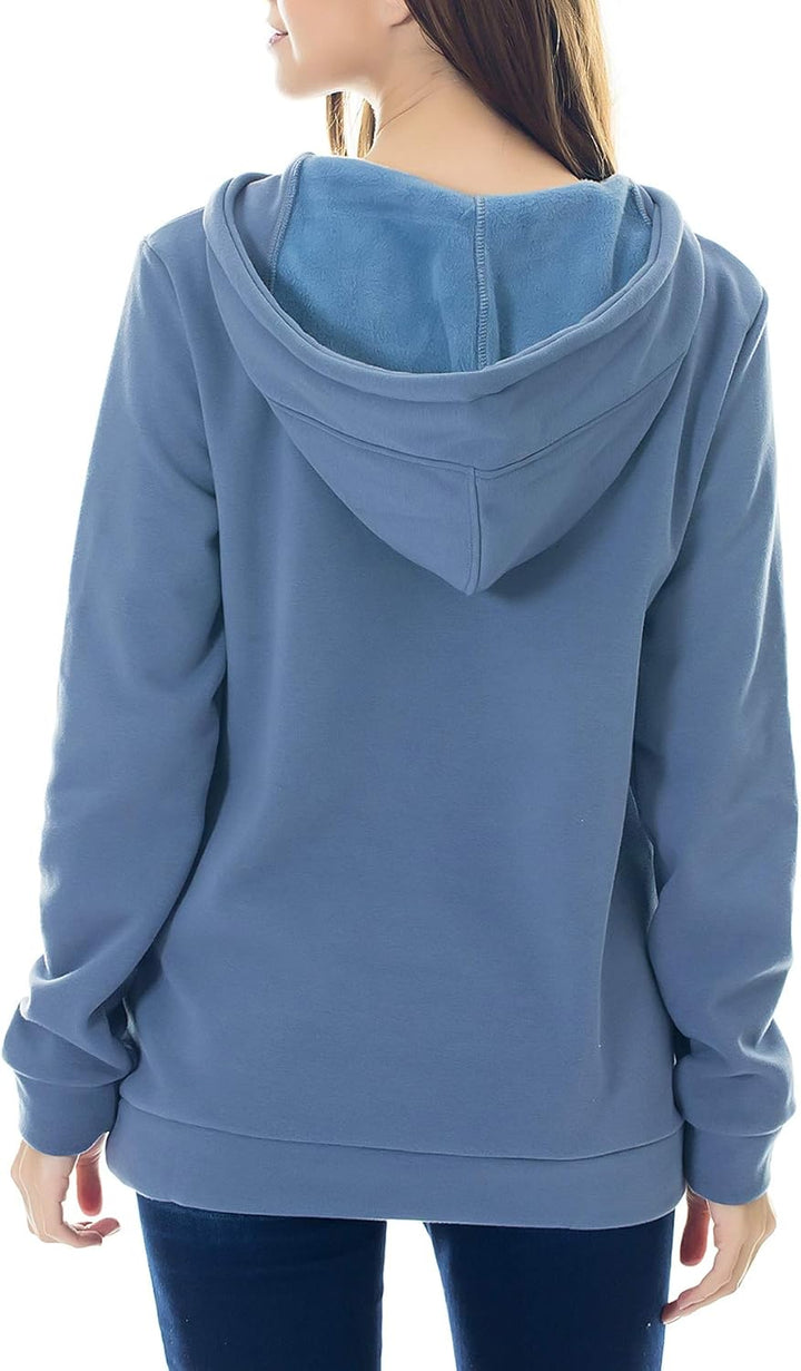 Smallshow Stillanzug Mutterschaft Fleece Stillpullover Stilloberteil Umstandsmode Hoodie Sweatshirt