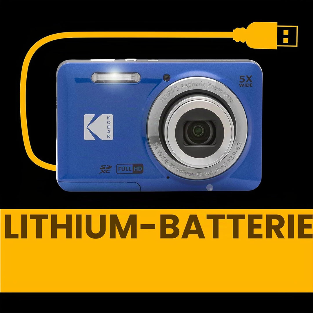 KODAK Pixpro FZ55-16 Megapixel Digitalkamera, 5X optischer Zoom, 2.7 LCD, optischer Bildstabilisator