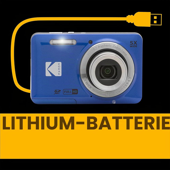 KODAK Pixpro FZ55-16 Megapixel Digitalkamera, 5X optischer Zoom, 2.7 LCD, optischer Bildstabilisator