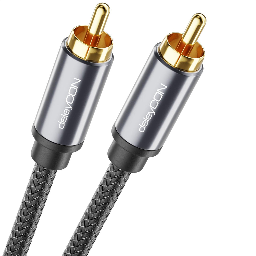 deleyCON 7,5m Subwoofer Kabel - Cinch RCA Koaxialkabel - für Subwoofer, AV-Receiver, HiFi-Verstärker