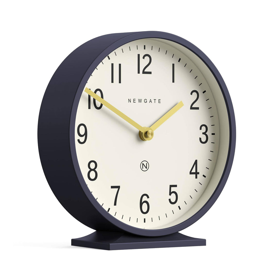 NEWGATE® Q Kaminsims Uhr | Moderne Klassische runde kaminuhr | Marineblau | Zeitgenössischer Stil fü