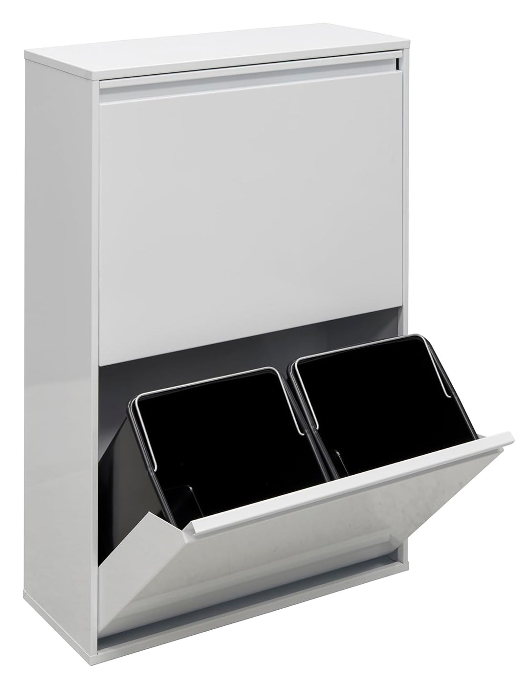ARREGUI CR601-B Recycling Abfalleimer/Mülleimer aus Stahl, Mülltrennsystem mit 4 entnehmbaren Innene