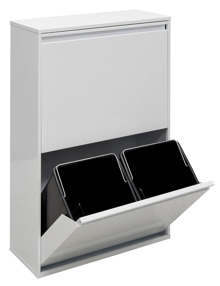 ARREGUI CR601-B Recycling Abfalleimer/Mülleimer aus Stahl, Mülltrennsystem mit 4 entnehmbaren Innene