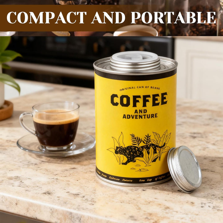 Kaffeedose Luftdicht 620 ml Aufbewahrung-Metalldose Vorratsbehälter für Lebensmittel, Runde Kaffeepa