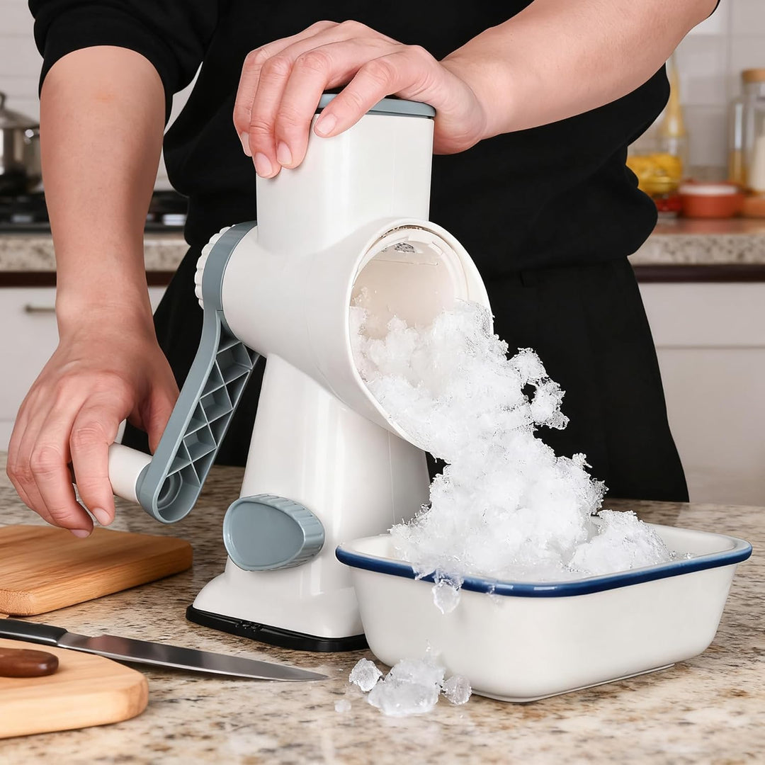 Manueller Eiscrusher & Slushy Maker,Tragbarer Crushed Ice Maker Mit Edelstahlklingen, Rutschfestem S