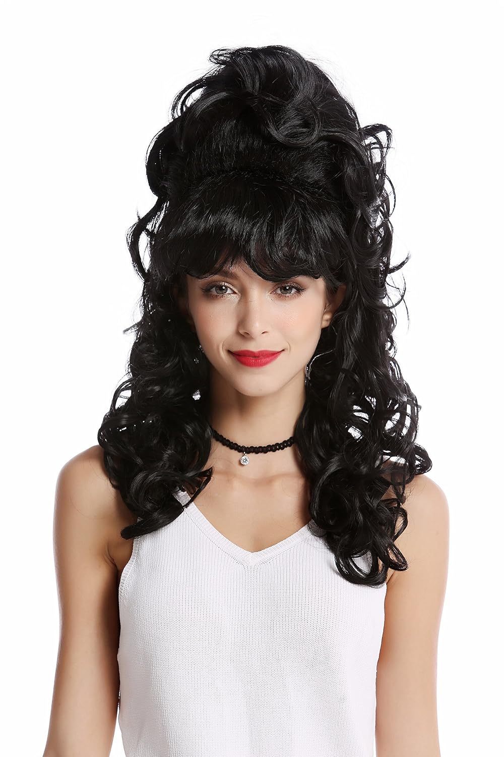 WIG ME UP - GF-W2418-1B Perücke Damenperücke Barock 60er retro riesig Beehive Hochsteckfrisur Dutt l