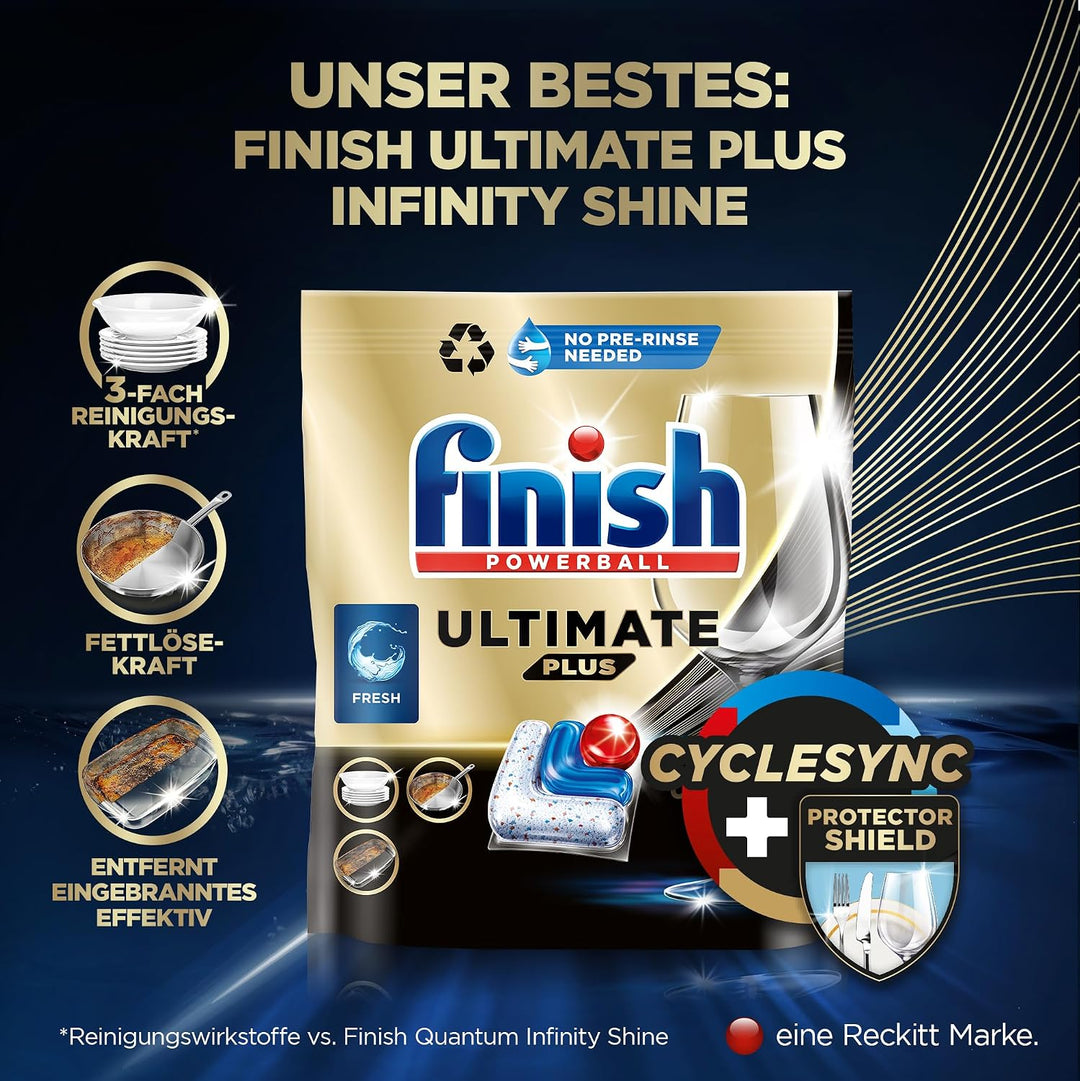Finish Ultimate Infinity Shine Spülmaschinentabs Gigapack 2 x 80 Tabs 2 Stück (160 Tabs), 2 Stück (1