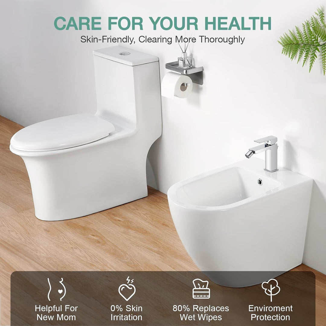 Faustina Einhelmischer Bidet-Armatur Toilette mit Zugstange und Ablaufgarnitur, Bidetmischer Einhebe