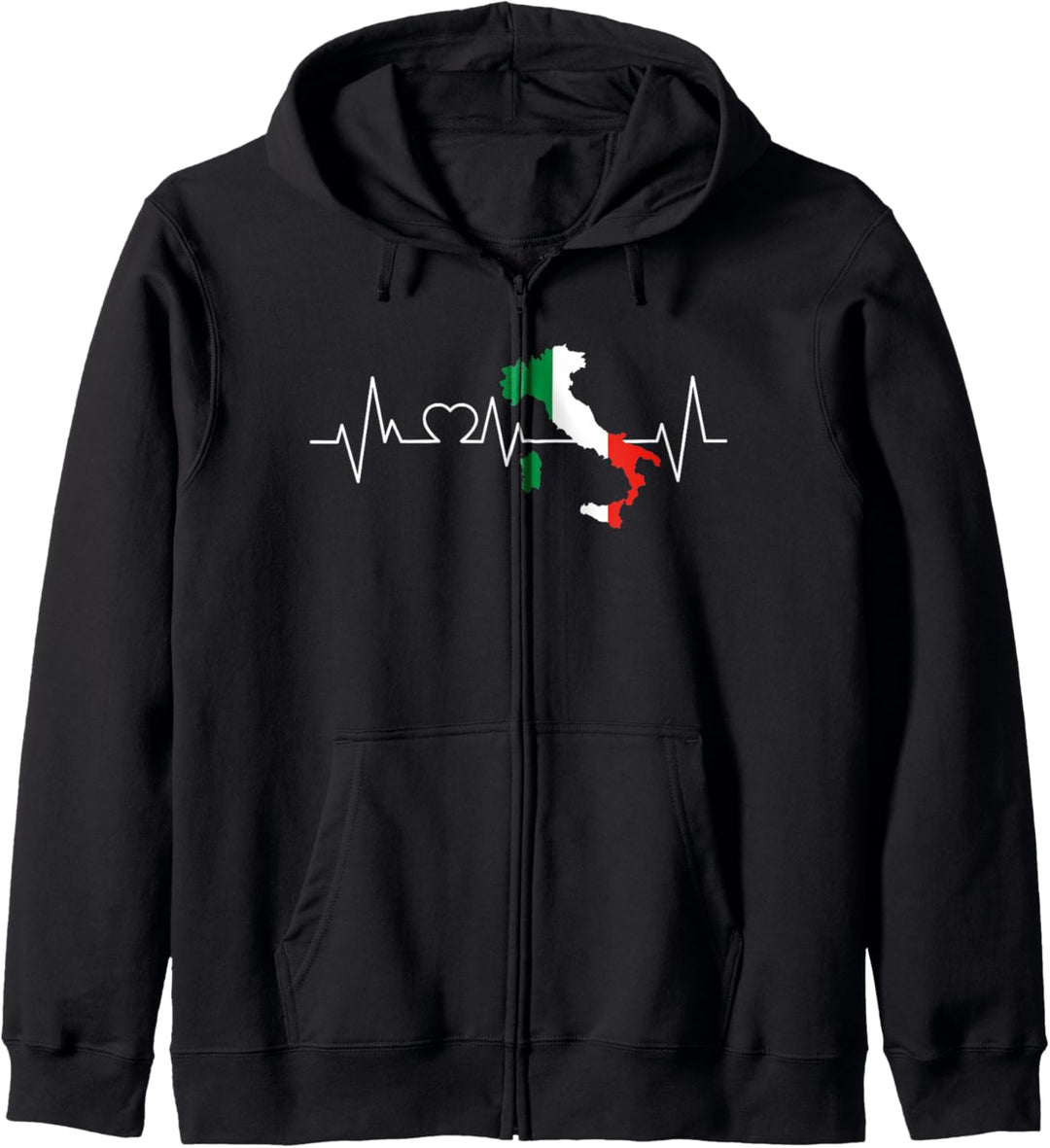 Italien Herzschlag Flagge Liebe Männer Frauen Geschenk Kapuzenjacke