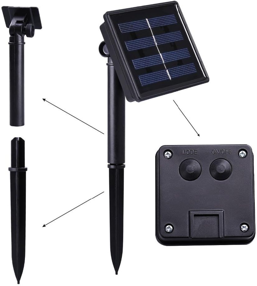 KEEDA 20 LED Solar Libellen Lichterkette - Wasserdicht, 8 Modi - Aussen 16ft Solarleuchten für Garte