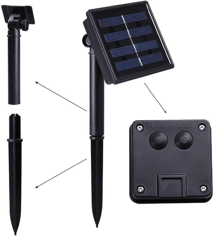 KEEDA 20 LED Solar Libellen Lichterkette - Wasserdicht, 8 Modi - Aussen 16ft Solarleuchten für Garte