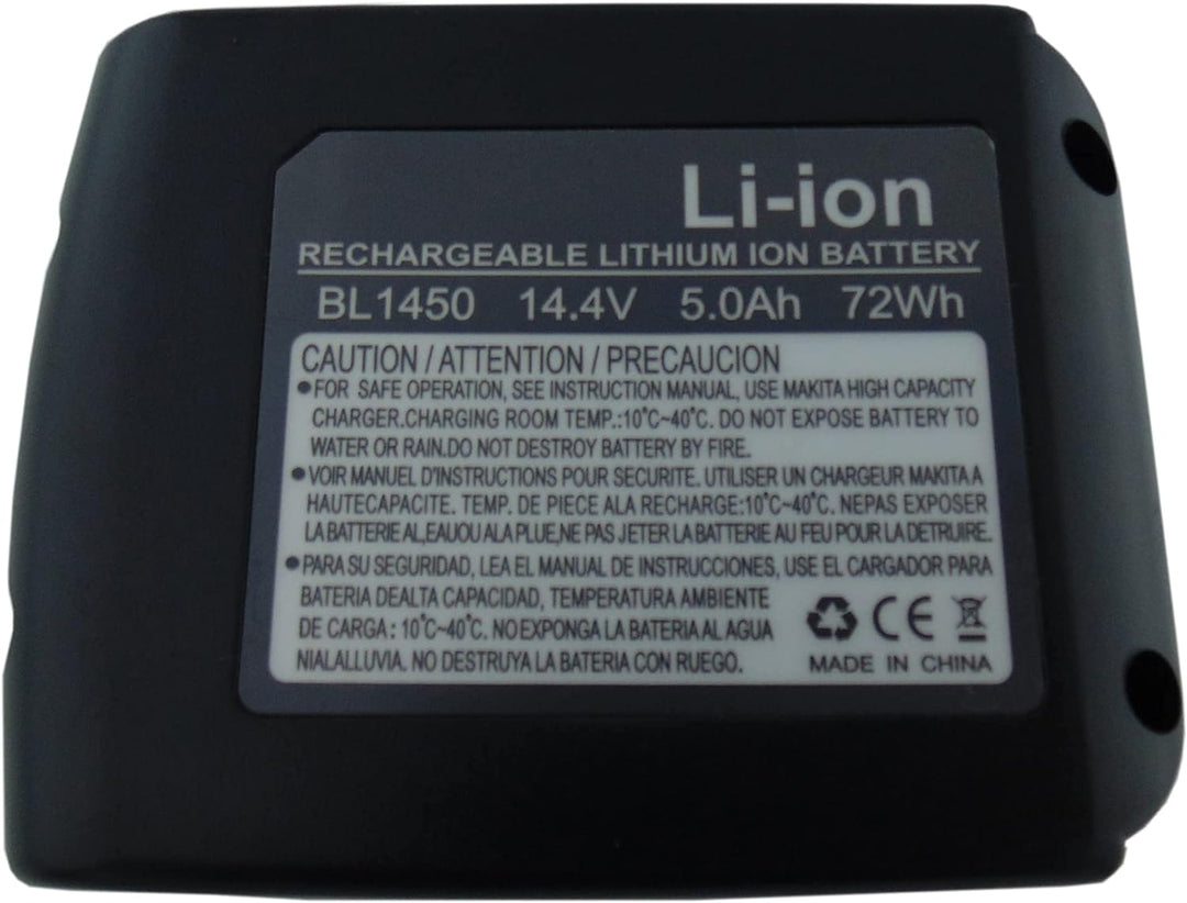14.4V 5000mAh Werkzeug akku Li-Ion ersetzen für makita BL1450 BL1430 BL1430B BL1415 BL1440 BL1450 19