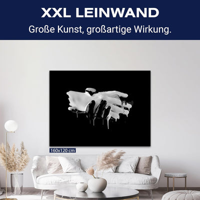 wandmotiv24 Leinwand-Bild Hände Schwarz Weiss, Grösse 100x75cm, Querformat, Wand-Bilder, Dekoration