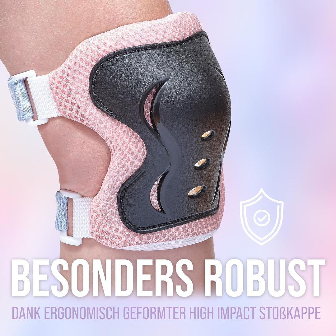 Apollo Schoner Set für Kinder, Knie und Ellenbogenschützer Kinder und für Handgelenk, Protektoren Ki