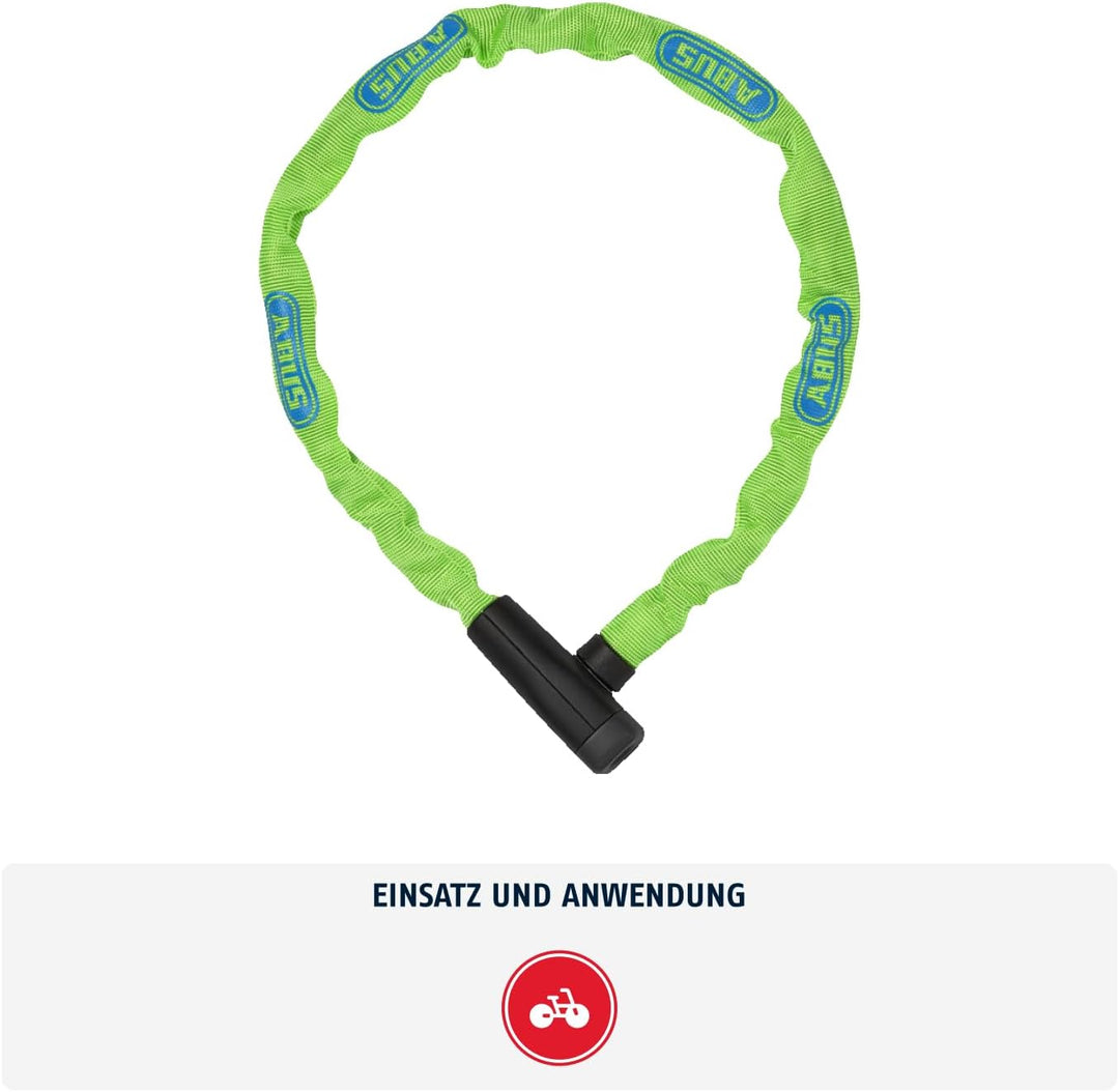ABUS Kettenschloss Steel-O-Chain 5805K – Fahrradschloss aus Stahl – ABUS-Sicherheitslevel 5 Grün (Li