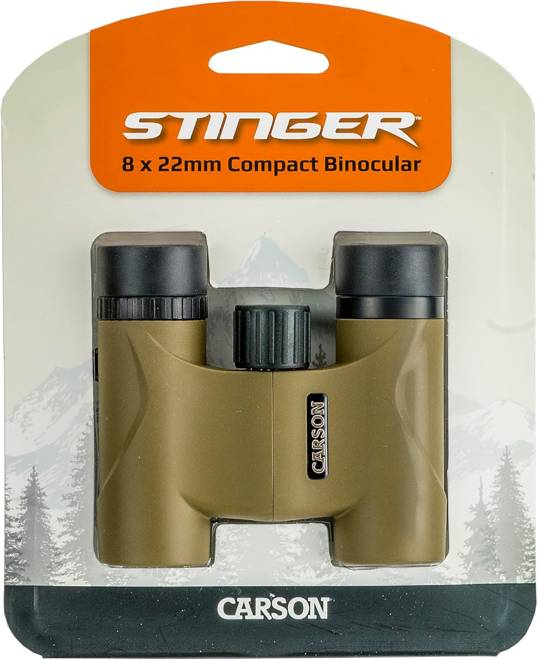 Carson Stinger 8x22mm Kompaktfernglas - Leichtgewicht mit BK-7 Prismen (HW-822), 8x22mm Kompakt