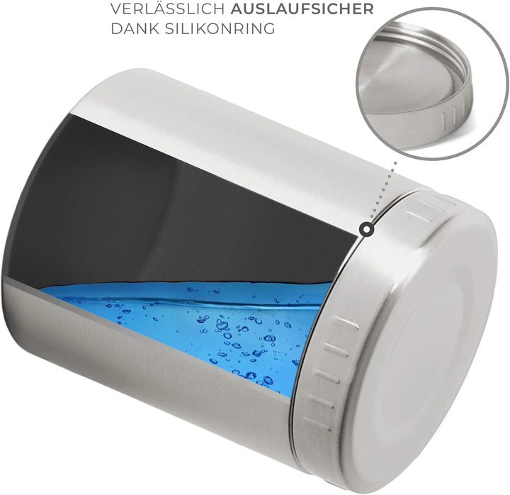 BO+| Thermobehälter für Essen BPA frei - Warmhaltebehälter aus Edelstahl auslaufsicher - Wärmebehält