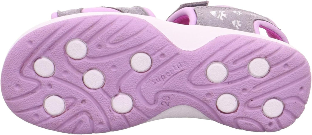 Superfit Mädchen Sunny Sandale 25 EU Hellgrau Lila 2500, 25 EU Hellgrau Lila 2500