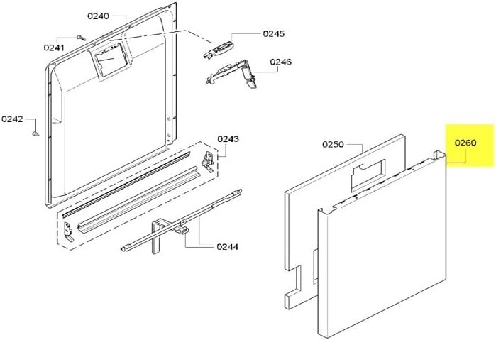 Siemens – Panneau de Fronttür – 00681719