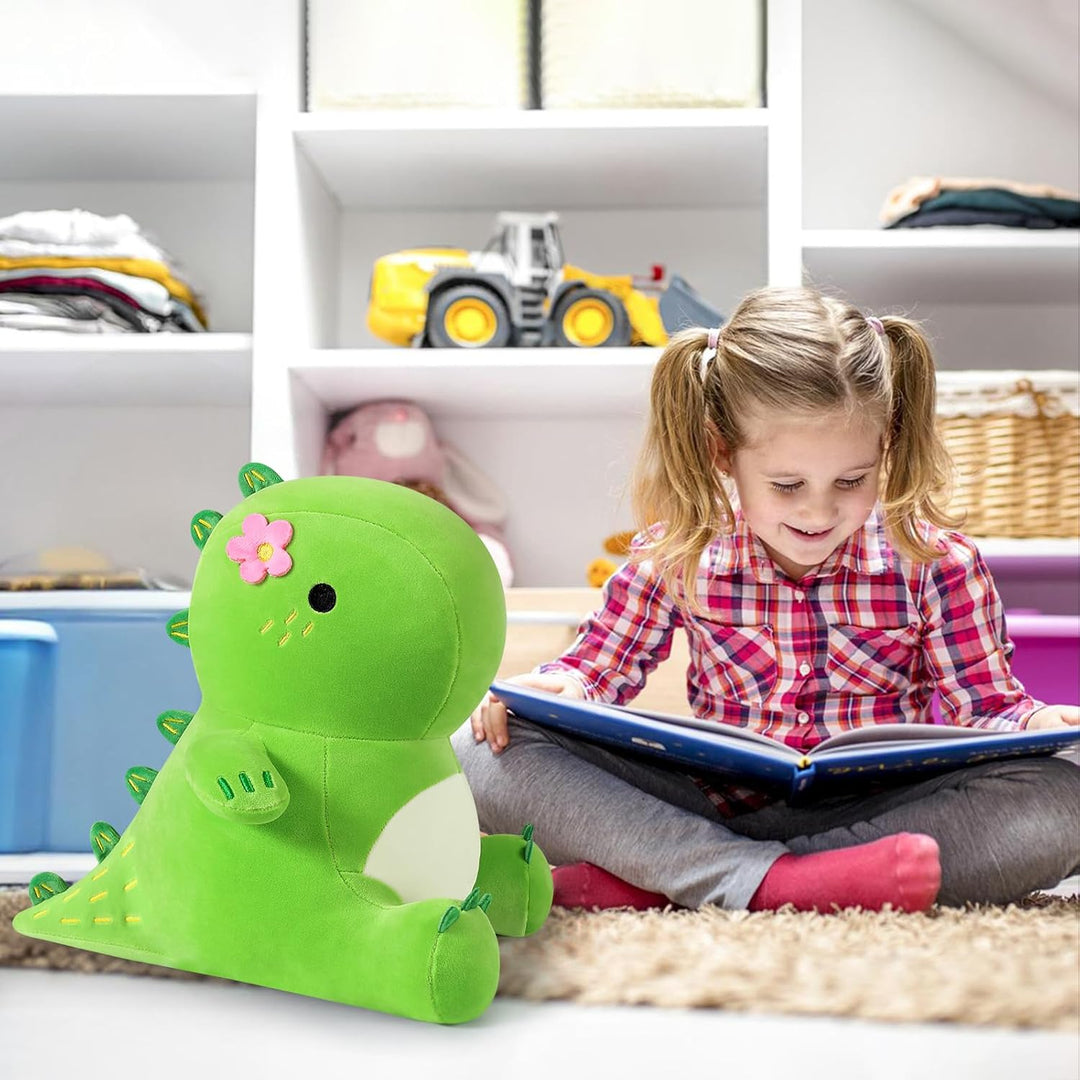 shownicer Plüschtier Dinosaurier Kuscheltier Stofftier Kawaii Dino Plüsch Kissen Spielzeug Plüschsau