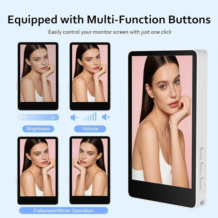 Bettdow Handy Selfie Monitor 3,97“, Magnetischer Smartphone Vlog Bildschirm für iPhone & Android Tel