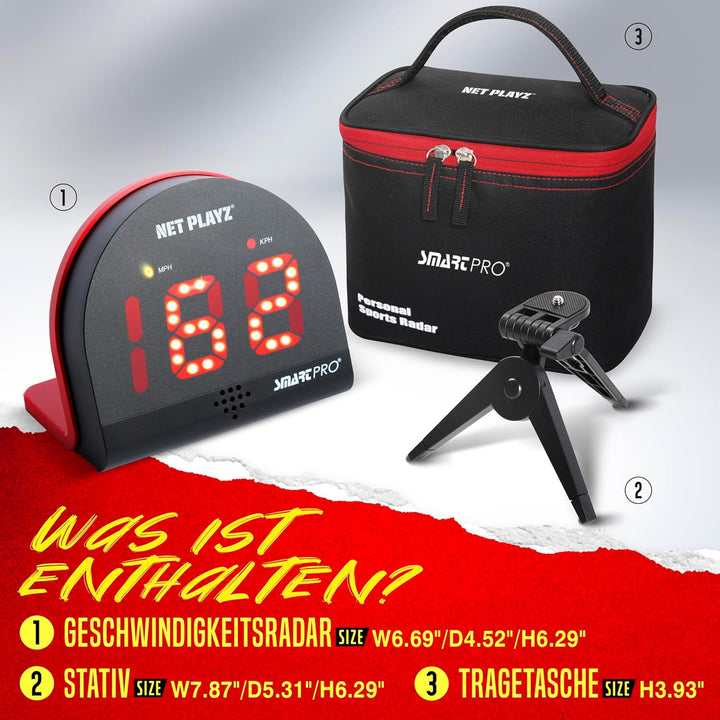 NET PLAYZ Fussballradare, Trainingsgeräte mit Geschwindigkeitssensoren | Fussball Geschenke, Hightec