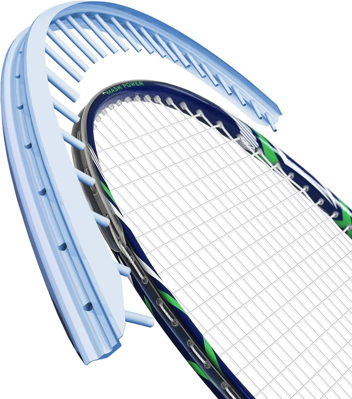 MANJHONG Graphit Badmintonschläger Set 2er Kratzfestes Rahmendesign Leichtgewicht Freizeit Federball