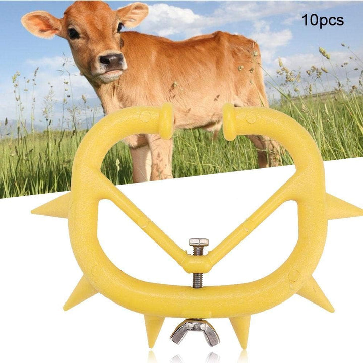 Zerodis 10 Stück Kuhnasenring, Farm Livestock Animal Weaner Kunststoff-Entwöhnungswerkzeug Entwöhnun
