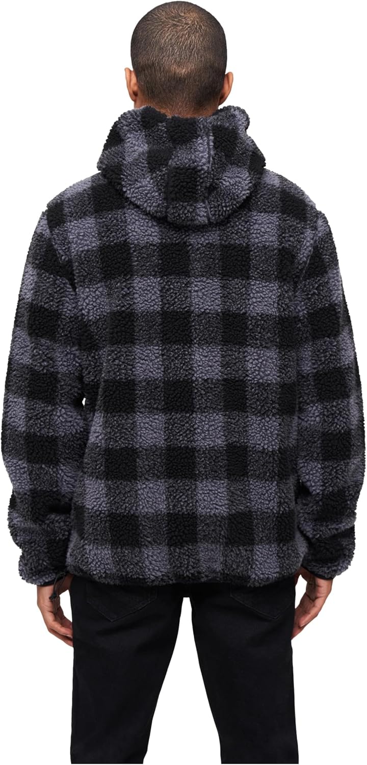 Brandit Teddyfleece Worker Pullover, S Black/Grey