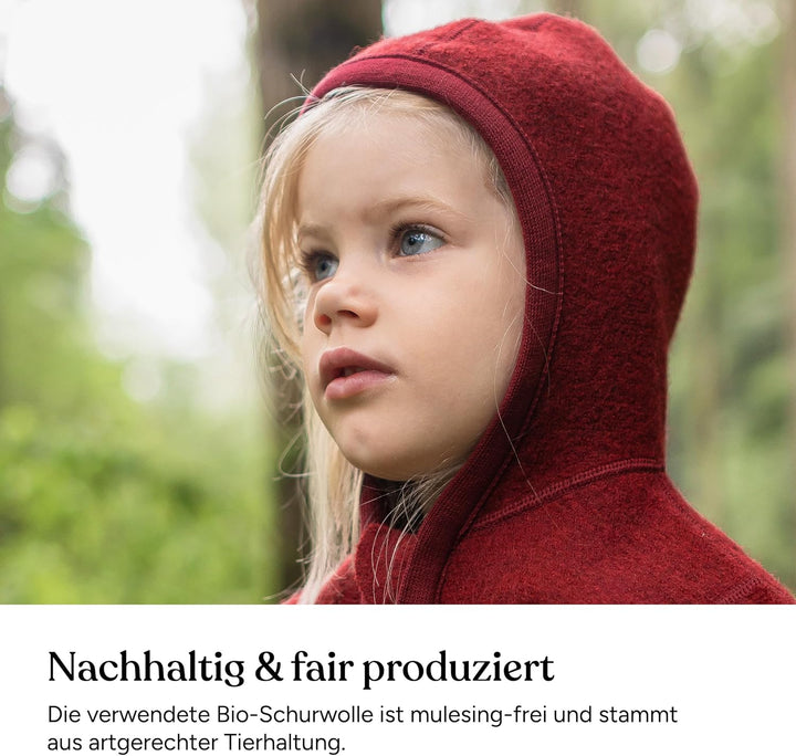 Ehrenkind® Walkjacke | Jacke für Kind aus Natur Schurwolle mit Reissverschluss | Walk Jacke für Baby