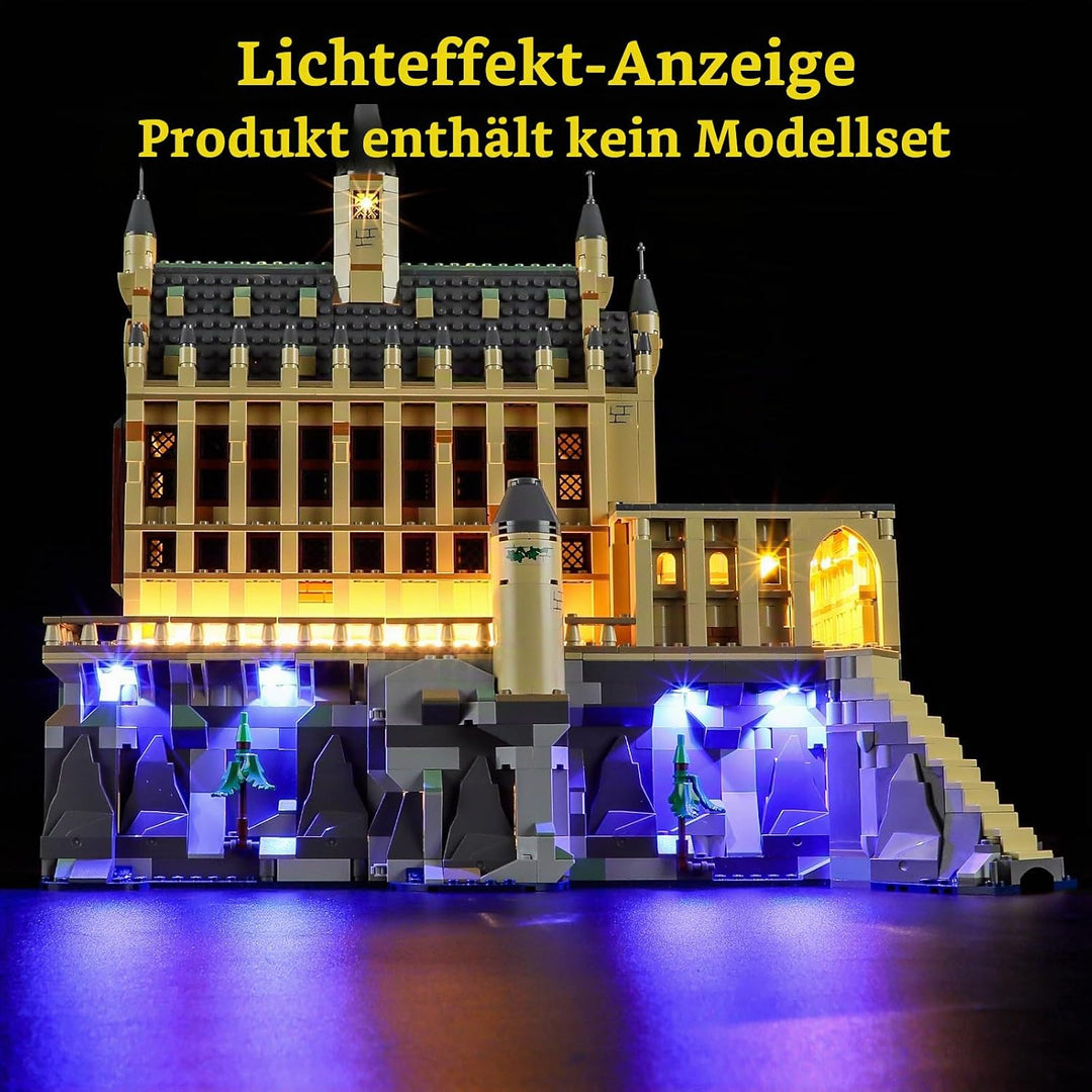 GEAMENT Ver.2024 LED Licht-Set Kompatibel mit Lego Harry Potter Schloss Hogwarts Die Grosse Halle 76