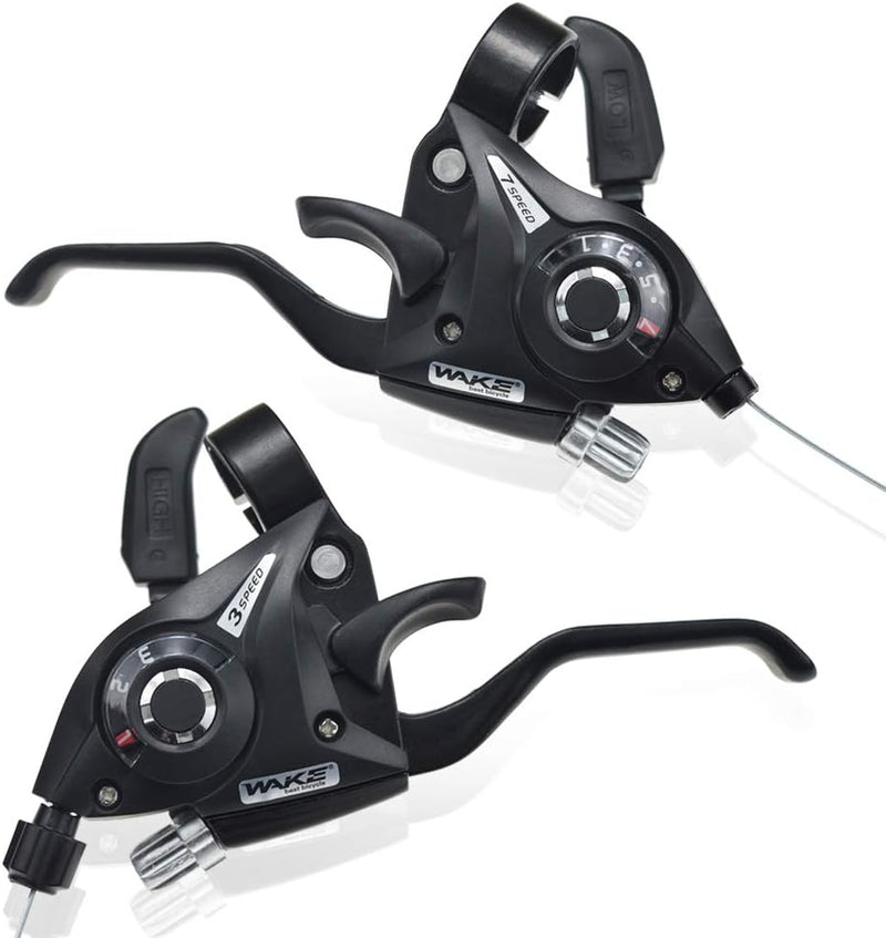 FOMTOR 3x7 Bike Shifters Set 21 Speed Mountainbike Shifter Links Rechts Bremshebel Shifter mit Schal