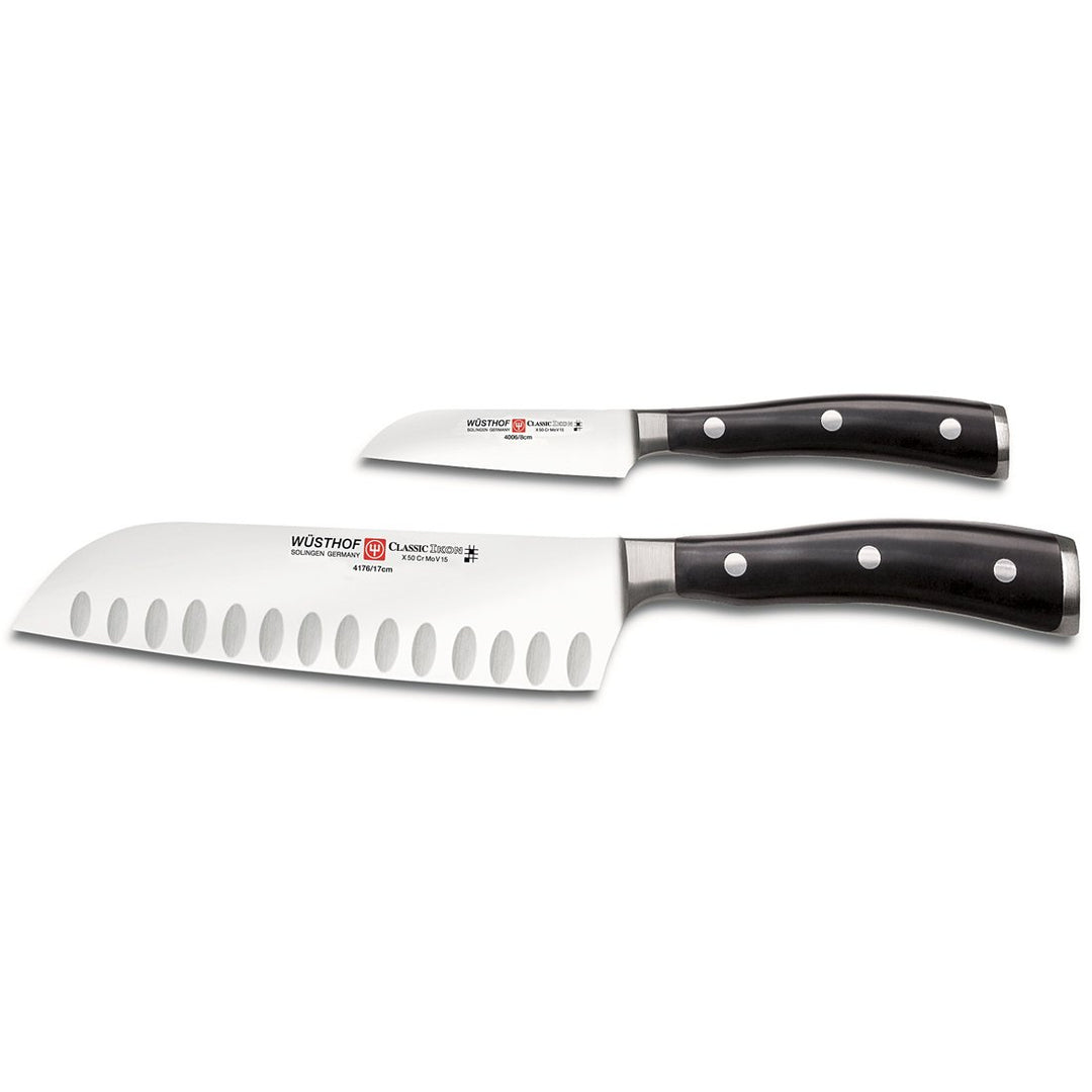 Wüsthof Messersatz, Classic Ikon (9276), 2-teilig, Doppelkropf, geschmiedet, optimale Balance, rostf