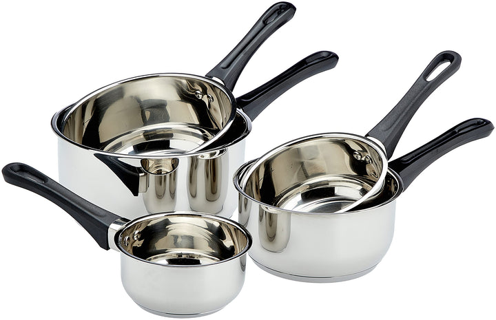 Kamberg – 0008076 – Set aus 5 Stieltöpfen 12/14/16/18/20 cm – Hochwertiger Edelstahl – Hitzeschutzgr