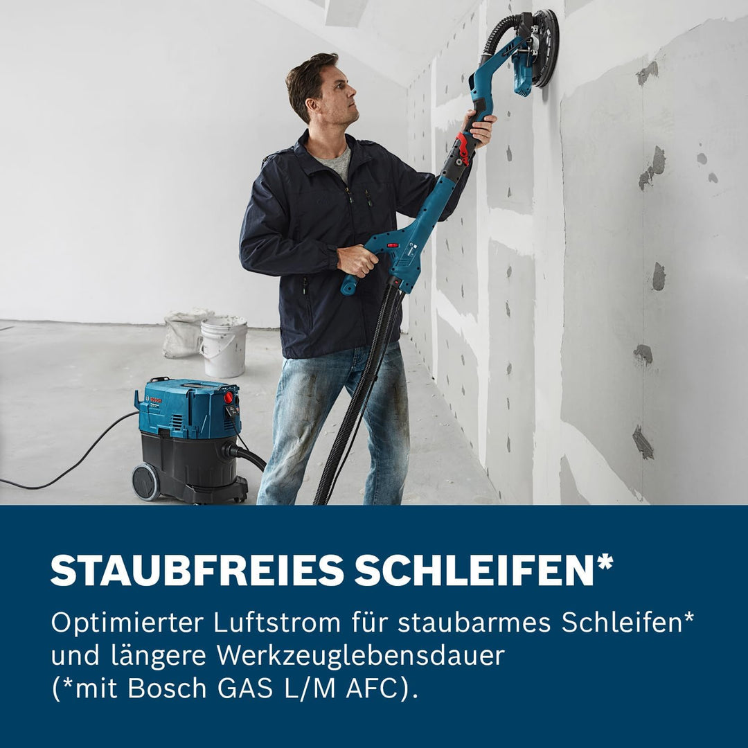 Bosch Professional Trockenbauschleifer GTR 55-225 (550 Watt, Schleifteller-Ø 215 mm, inkl. 1x Schlei